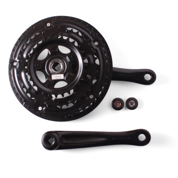 Система велосипедная 26&amp;quot; D-EDх3, алюминий/сталь, 28/38/48T, 170 мм, под квадрат, с защитой, черный