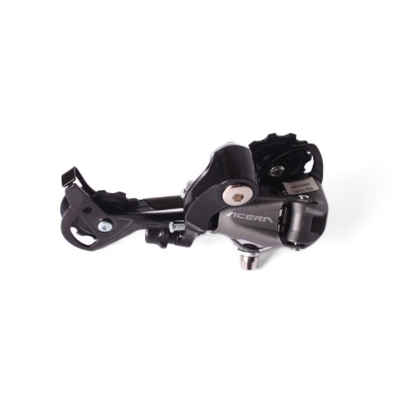 Суппорт/переключатель, логотип Shimano Acera RD-M390-L, задний, 9 скоростей, крепление на петух, 11/11 зубов, длинная лапка