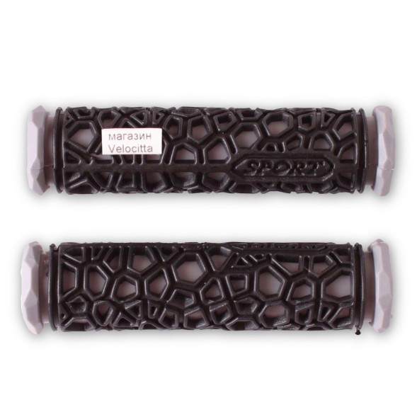 Грипсы велосипедные &amp;quot;Паутинка&amp;quot;, резина, 120 мм, серые