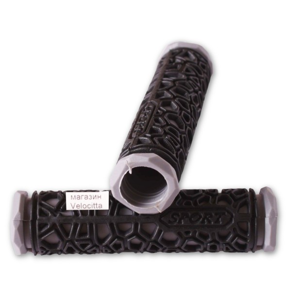 Грипсы велосипедные &amp;quot;Паутинка&amp;quot;, резина, 120 мм, серые