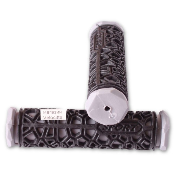 Грипсы велосипедные &amp;quot;Паутинка&amp;quot;, резина, 120 мм, серые