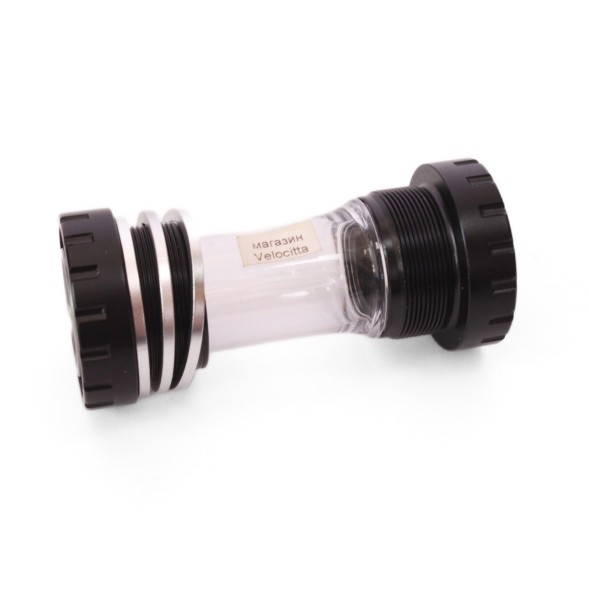 Каретка-картридж Kenli KL-101, под ось 24 мм, 1.37&amp;quot;х24T L/R, 68/73 мм, BSA, Hollowtech II, анодированные алюм. чашки