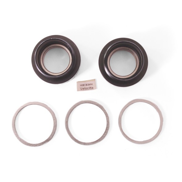 Каретка-картридж Kenli KL-101, под ось 24 мм, 1.37&amp;quot;х24T L/R, 68/73 мм, BSA, Hollowtech II, анодированные алюм. чашки