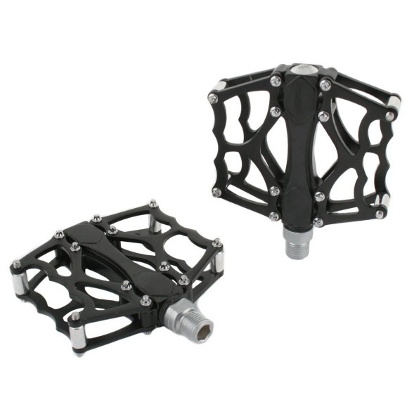 Педали алюминиевые Saiguan PS-32, 101x101x20 мм, 9/16&amp;quot; (ось Cr-Mo), съемные шипы, на промподшипниках, черный