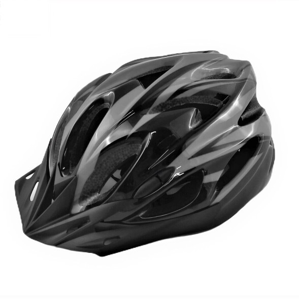 Велошлем XS-607, M/L, с козырьком, взрослый, регулировка размера, черный