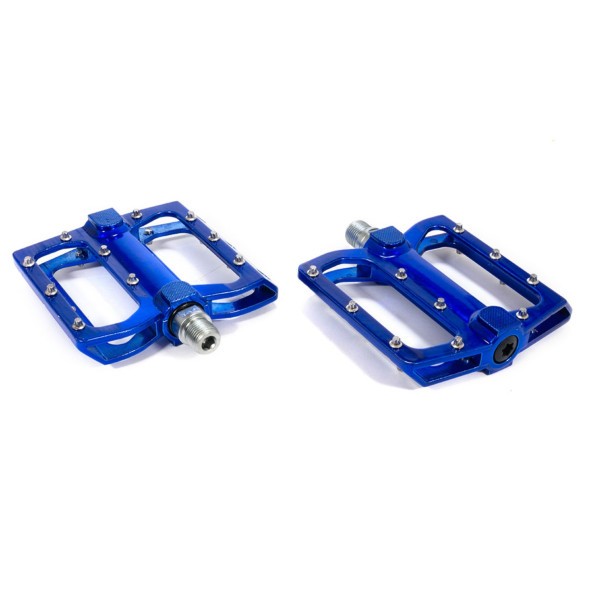 Педали алюминиевые Hogger PDHG882SSBBL, Platform, 110x105 мм, резьба 9/16&amp;quot;, сменные шипы, с промподшипником, Blue