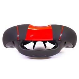 Седло велосипедное Hongfei HF-AZ-70205-0-RBK, 270x205 мм, Comfort, красно-черное