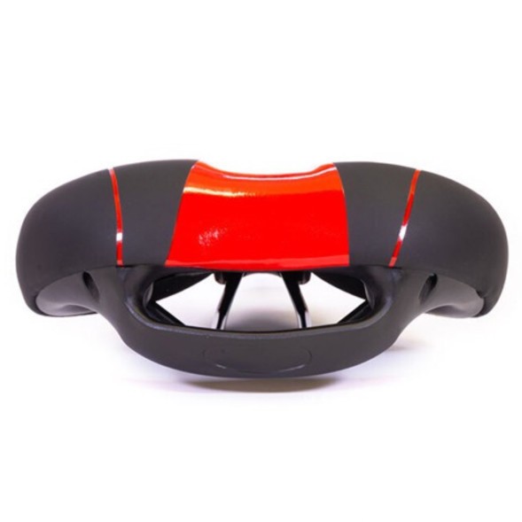 Седло велосипедное Hongfei HF-AZ-70205-0-RBK, 270x205 мм, Comfort, красно-черное