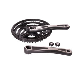 Система шатунов велосипедная 26" D-EDх3, алюминий/сталь, 28/38/48T, 170 мм, SQR, с защитой, черный, фрезерованный