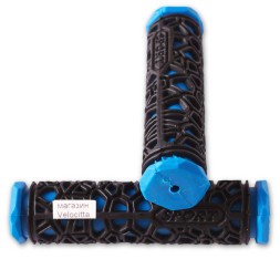 Грипсы велосипедные &amp;quot;Паутинка&amp;quot;, резина, 120 мм, синий