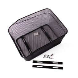 Велокорзина задняя с креплением на багажник, 380x290x175 мм, черный