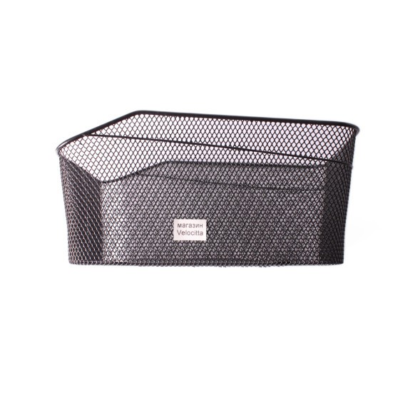 Велокорзина задняя с креплением на багажник, 380x290x175 мм, черный