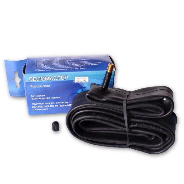 Камера велосипедная Веломастер 26&amp;quot;x1.95/2.10/2.125 (40/54-559) под покрышку, AV 33 мм, завод SEYOUN, инд.упак.