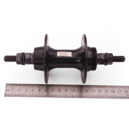 Втулка велосипедная WZ-A207R 1S black, задняя, BMX, алюмин., под трещотку, на гайках, 48H, ось 3/8&amp;quot;x114x175 мм, б/уп.