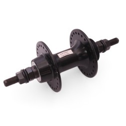 Втулка велосипедная WZ-A207R 1S black, задняя, BMX, алюмин., под трещотку, на гайках, 48H, ось 3/8&amp;quot;x114x175 мм, б/уп.