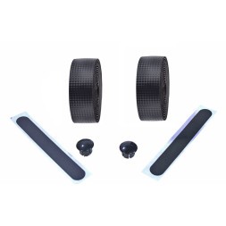 Обмотка велоруля Hualong HL-GR28-7 &amp;quot;Карбон&amp;quot;, 30х1900 мм, полиуретановая, с заглушками руля, черная