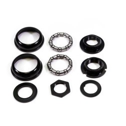 Каретка Trix BS-TX-C01-0-BK, для односоставных шатунов, 9 деталей, подшипник 5/16&amp;quot;х9-2шт, чашка 51.5мм-2шт; конус левый 7/8&amp;quot;х24T-LH, правый 15/16&amp;quot;х24T, шайба-2шт, гайка, Box