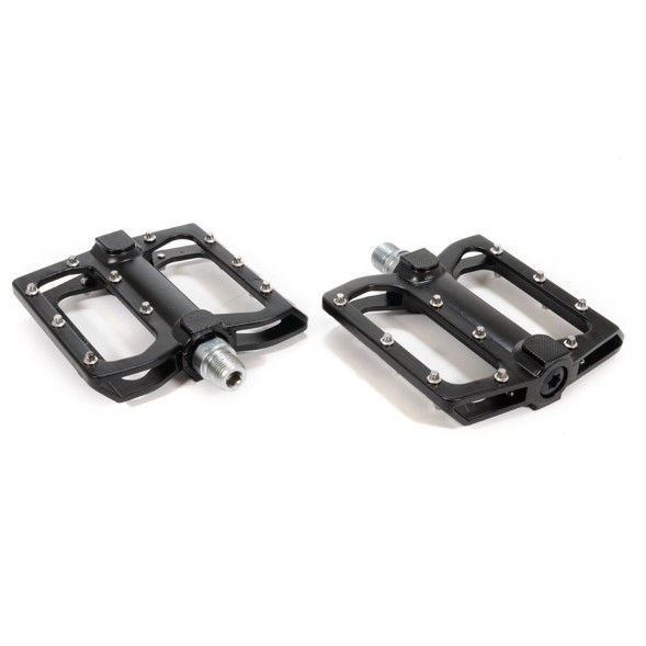 Педали Hogger PDHG882SSBBK, Platform, алюминиевые, 110x105 мм, резьба 9/16&amp;quot;, со сменными шипами, промподшипники, Black