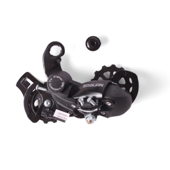 Переключатель задний Saiguan, совместим Tоurney RD-TY 300, 6/7 скоростей, на болт, 13/13 зуб., черный