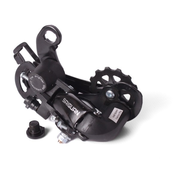 Переключатель задний Saiguan, совместим Tоurney RD-TY 300, 6/7 скоростей, на болт, 13/13 зуб., черный