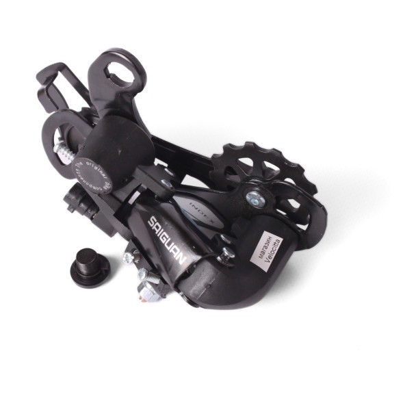 Переключатель задний Saiguan, совместим Tоurney RD-TY 300, 6/7 скоростей, на болт, 13/13 зуб., черный