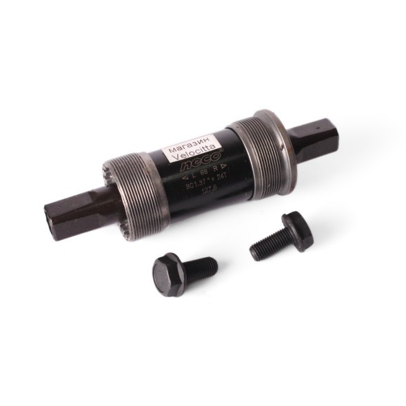 Каретка-картридж Neco В-910, ось 127.5мм, длина 68 мм, 1.37&amp;quot;х24Т, стальные чаши, черный