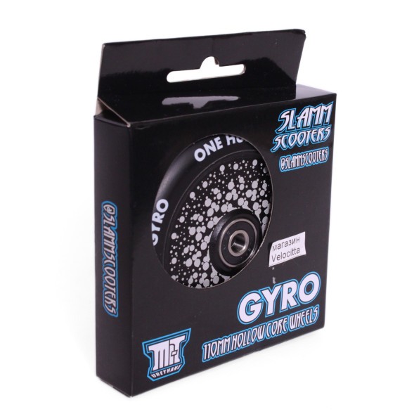 Колесо для трюкового самоката Slamm Scooters Gyro Hollow Core, Abec 9, размер 110 мм, черный
