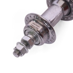 Втулка задняя 16 R silver, сталь, под V-брейк, под трещотку, на гайках, 36 отверстий, ось 3/8"х135x175 мм, торг. уп.