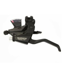Тормозная ручка/Шифтер Shimano Altus ST-M310, левый, 3 скорости, индикатор, ручка под 2 пальца, трос 1800 мм, Black, торг. уп.
