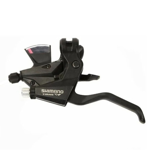 Тормозная ручка/Шифтер Shimano Altus ST-M310, левый, 3 скорости, индикатор, ручка под 2 пальца, трос 1800 мм, Black, торг. уп.