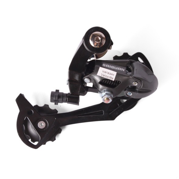 Велосипедный суппорт-переключатель Saiguan, задний, 9 скоростей, совместим Altus M370, 11/11 зуб., длинная лапка, резьба, на петух