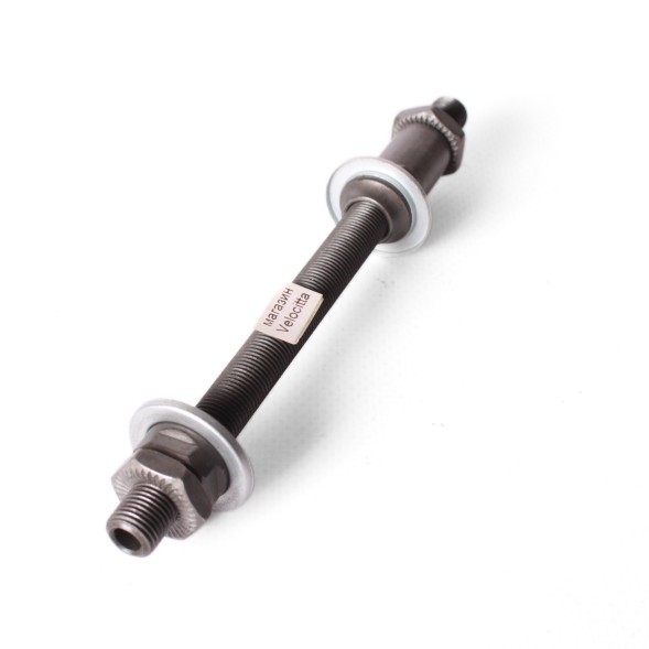 Ось велосипедная задняя Shunfeng, 3/8&amp;quot;x145 мм, сталь, под эксцентрик, с конусами, пыльники