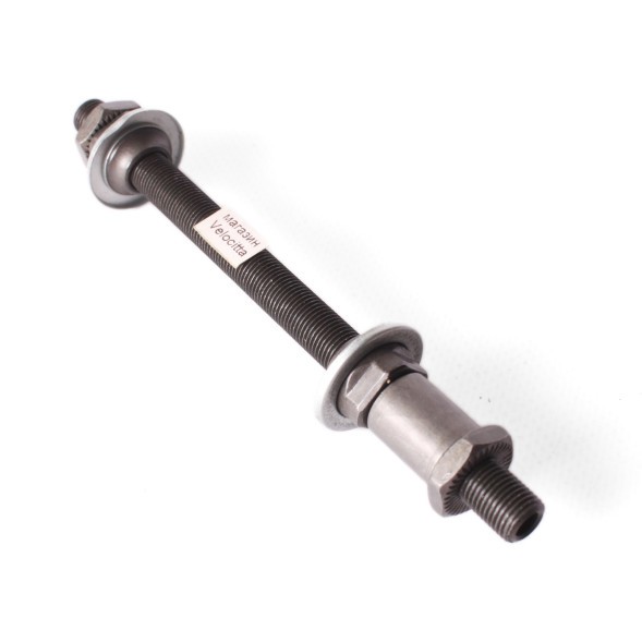 Ось велосипедная задняя Shunfeng, 3/8&amp;quot;x145 мм, сталь, под эксцентрик, с конусами, пыльники