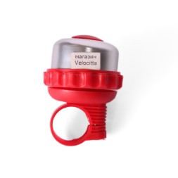 Звонок Joy Kie, шестерёнка, алюминий-пластик, d=48 мм, красный