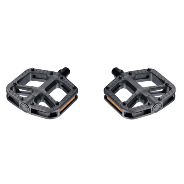 Велосипедные педали HF-856, 108x100 мм, 9/16&amp;quot; пластик/сталь, с отражателями, черный