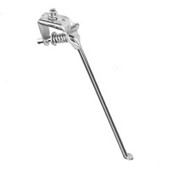 Велоподножка стальная, для велосипедов 20&amp;quot;, с центральным креплением, серебро