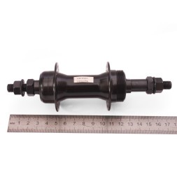 Веловтулка задняя 16 R black, сталь, ось 3/8"х135x175 мм, под V-br, под трещотку, на гайках, 36 отверстий, box