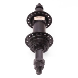 Веловтулка задняя 16 R black, сталь, ось 3/8"х135x175 мм, под V-br, под трещотку, на гайках, 36 отверстий, box