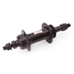 Веловтулка задняя 16 R black, сталь, ось 3/8"х135x175 мм, под V-br, под трещотку, на гайках, 36 отверстий, box