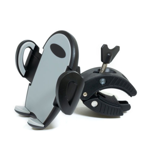 Держатель мобильного телфона Trix PHTX077GR, Max ширина 95 мм, крепление на руль, пластиковый, серо-черный