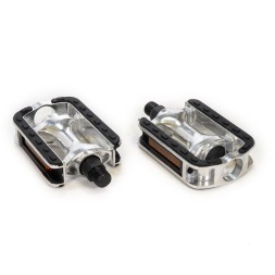 Педали алюминиевые PD-825-9x16-SL, City, 103x72 мм, резьба 9/16&amp;quot;, серебристые