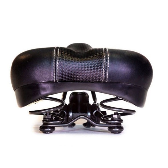 Седло спортивное Hongfei HF-AZ-2748-4-BK, 265х165 мм, пружинное, под &amp;quot;карбон&amp;quot;, Черное