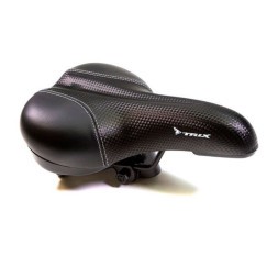 Седло спортивное Hongfei HF-AZ-2748-4-BK, 265х165 мм, пружинное, под "карбон", Черное