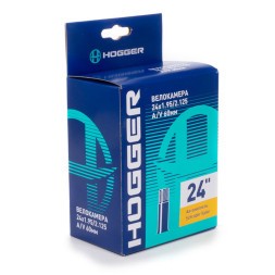 Велокамера Hogger 24&amp;quot;x 1.95/2.125, AV-60 мм, бутиловая, инд. упак.