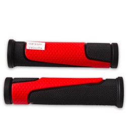 Грипсы велосипедные XH-G56B, 120 мм, термопластичная резина, 2-х компонентные, красный