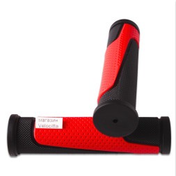 Грипсы велосипедные XH-G56B, 120 мм, термопластичная резина, 2-х компонентные, красный