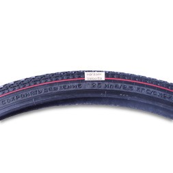 Велопокрышка 28"х1.75 (40-622) черная c красной полосой, аналог российской Л-183 (Индия)