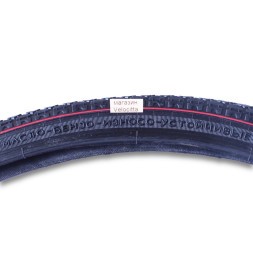 Велопокрышка 28"х1.75 (40-622) черная c красной полосой, аналог российской Л-183 (Индия)