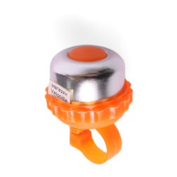 Звонок велосипедный Joy Kie, шестерёнка, алюминий\пластик, Ø 48 мм, оранжевый