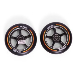 Набор колес для самоката Nokaic, алюминиевый с подшипником Abec 9, 100 мм, черный, 2 шт